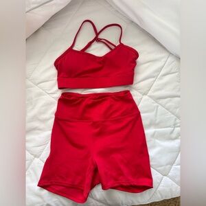 Red workout set